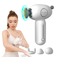 DRS-8120D Mini Massage Gun - Deep Tissue Percussion Massager With Heating Function, 5 Speed Levels, Portable Muscle Relaxation For Athletes & Recovery, USB Rechargeable